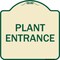 Signmission Traffic Entrance Plant Entrance Heavy-Gauge Aluminum Architectural Sign, 18" x 18", TG-1818-22792 A-DES-TG-1818-22792 - alternate 1